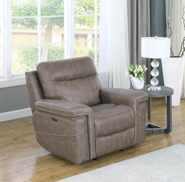 Wixom - Power Recliner - Light Brown-Washburn's Home Furnishings