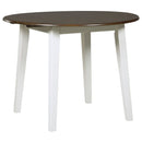 Woodanville - Cream/Brown - Round DRM Drop Leaf Table-Washburn's Home Furnishings
