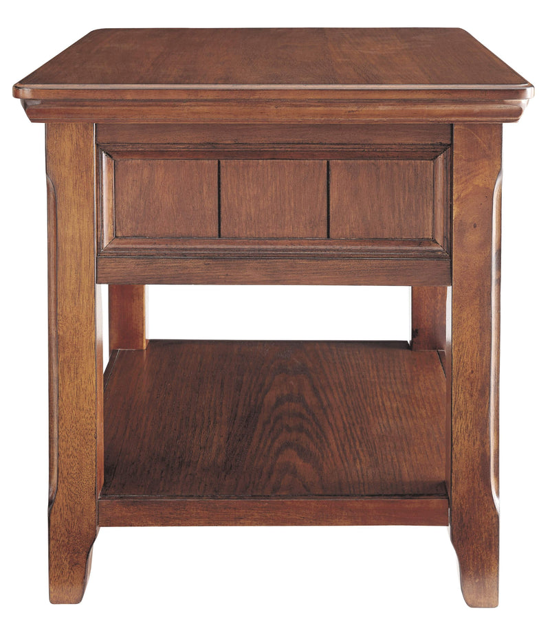 Woodboro - Dark Brown - Rectangular End Table-Washburn's Home Furnishings