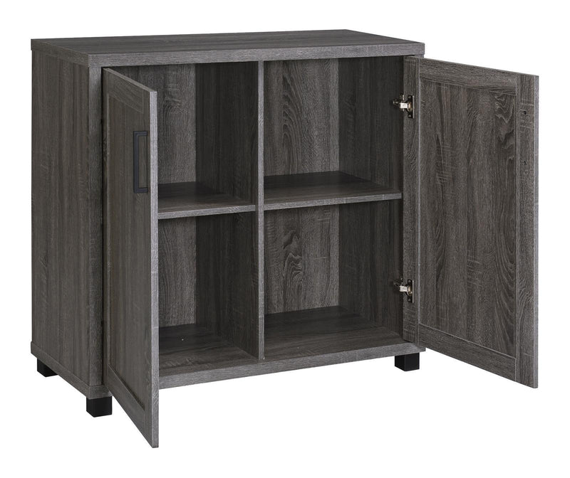 Wooden 2-door Accent Cabinet - Gray-Washburn's Home Furnishings