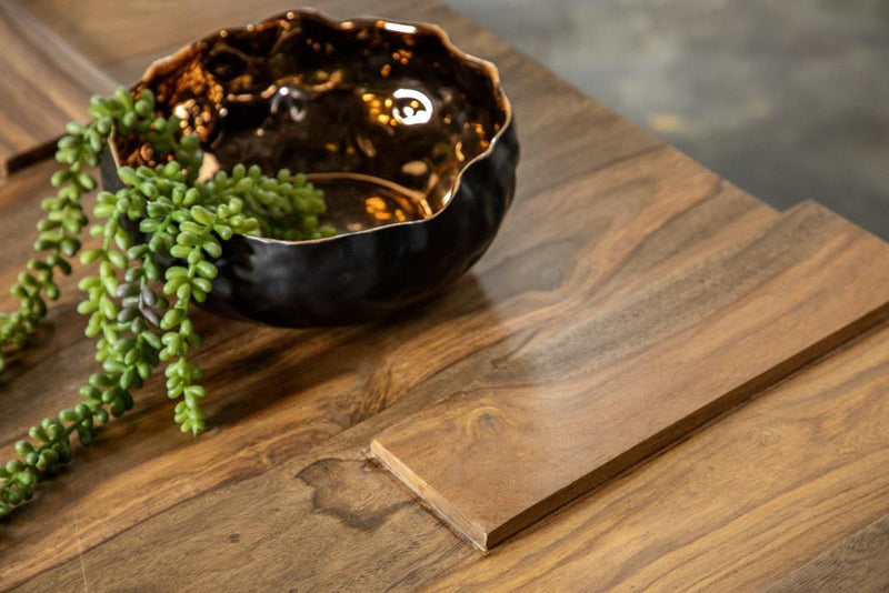 Wooden Square Coffee Table - Light Brown-Washburn's Home Furnishings