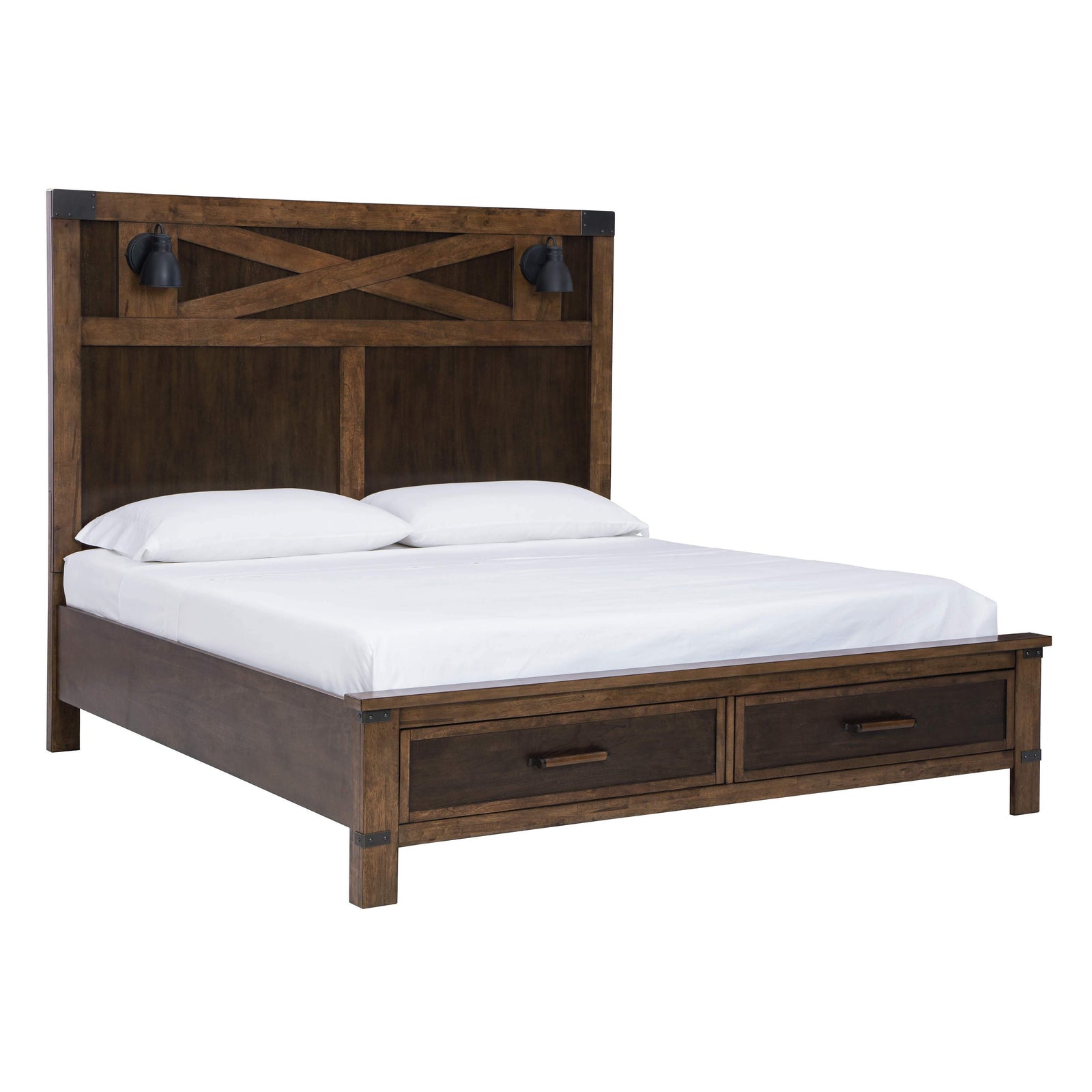 Wyattfield - Brown / Beige - Queen Panel Rails W/roll Slats – Washburn ...