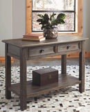 Wyndahl - Rustic Brown - Sofa Table-Washburn's Home Furnishings