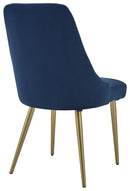 Wynora - Blue/gold Finish - Dining Chair (set Of 2)-Washburn's Home Furnishings