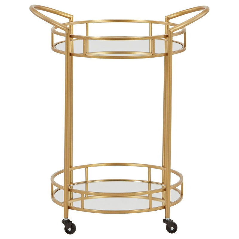 Wynora - Gold - Bar Cart-Washburn's Home Furnishings