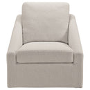 Wysler - Cream - Swivel Accent Chair-Washburn's Home Furnishings