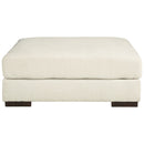 Zada - Ivory - Oversized Accent Ottoman-Washburn's Home Furnishings