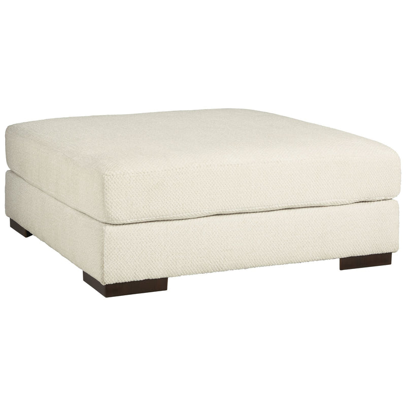 Zada - Ivory - Oversized Accent Ottoman-Washburn's Home Furnishings