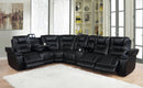 Zane - 7 Pc Power 2 Sectional - Black-Washburn's Home Furnishings