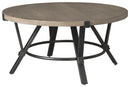 Zontini - Light Brown - Round Cocktail Table-Washburn's Home Furnishings